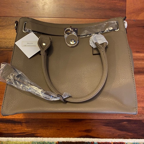 NWT Ruby Blue Couture Tote “The Tanya” - Stone - Picture 2 of 5